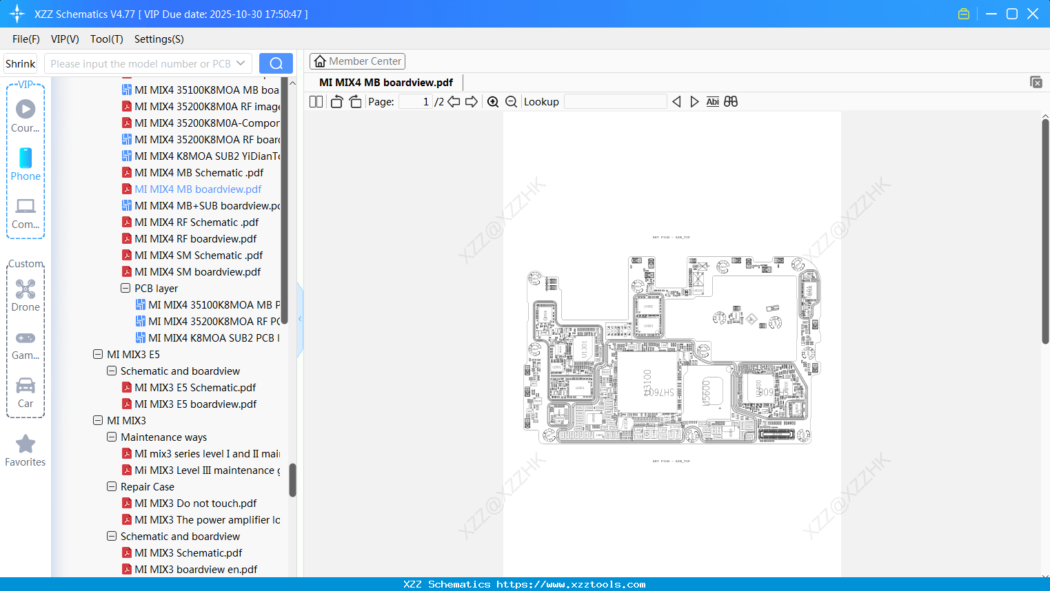 Xiaomi MI MIX4 MB Boardview